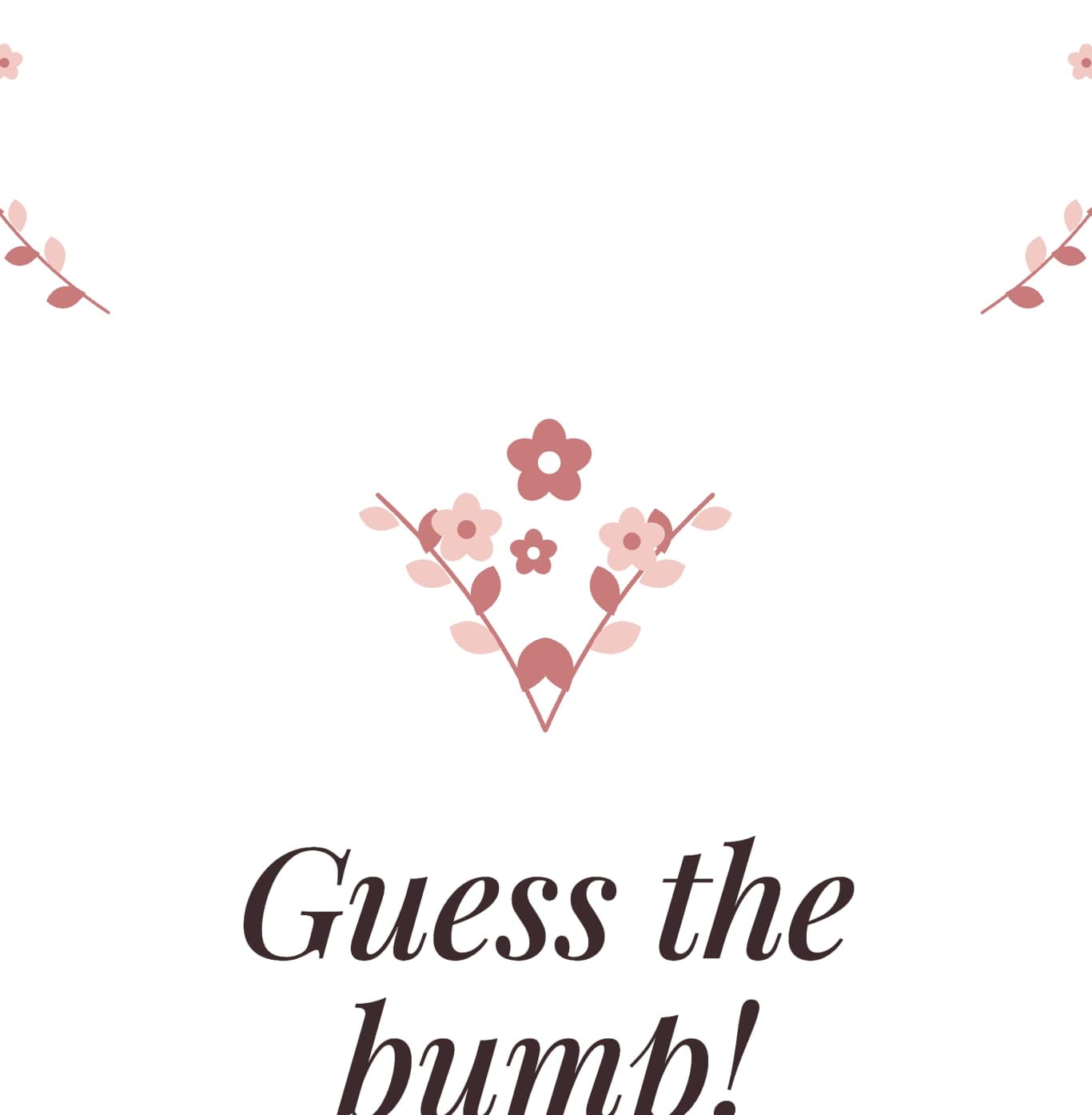 Free printable guess the bump baby shower game